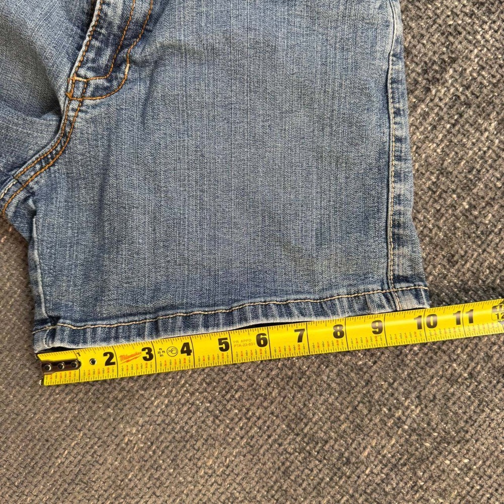 Urban Star Jeans Denim Shorts Womens 26 Blue Embroidered Y2K Flap Pocket 703643 - Picture 11 of 12